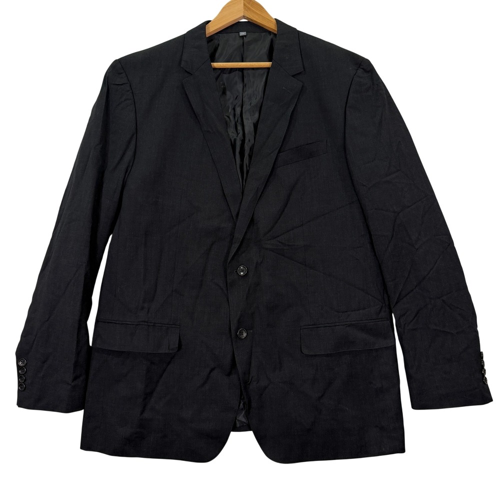 Bonobos Men 46R Standard Fit Blazer Jacket Gray 2-Button Sport Coat Wool Stretch